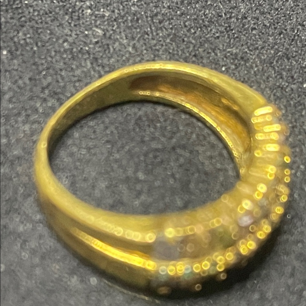 Costume Jewelry 2 for 15$ - Elegant Gold Multi-Color Gemstone Ring - no marking - Picture 6 of 7
